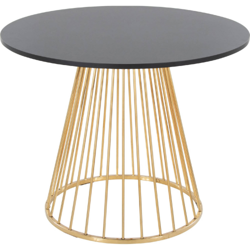 Canary Cosmo Dining Table in Gold & Black MDF